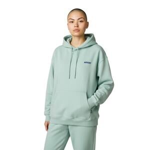 NERDY Women’s Mint Green Cityscape Kangaroo Pocket Pullover Hoody